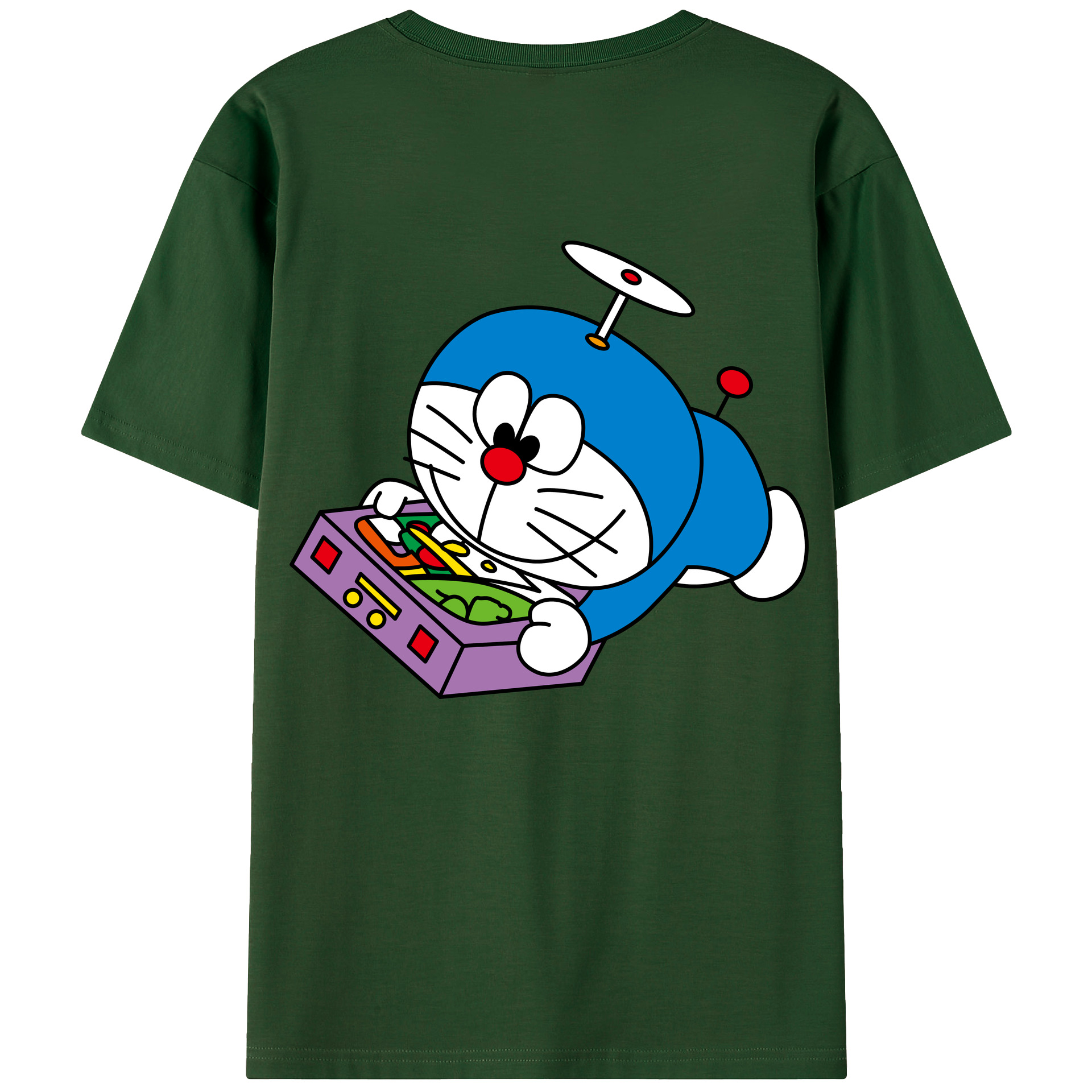 （画像用） ドラえもん Doraemon 綿100％半袖Tシャツ（背面プリント）